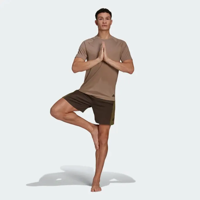 Adidas Men's Yoga Training Tshirt -Brown