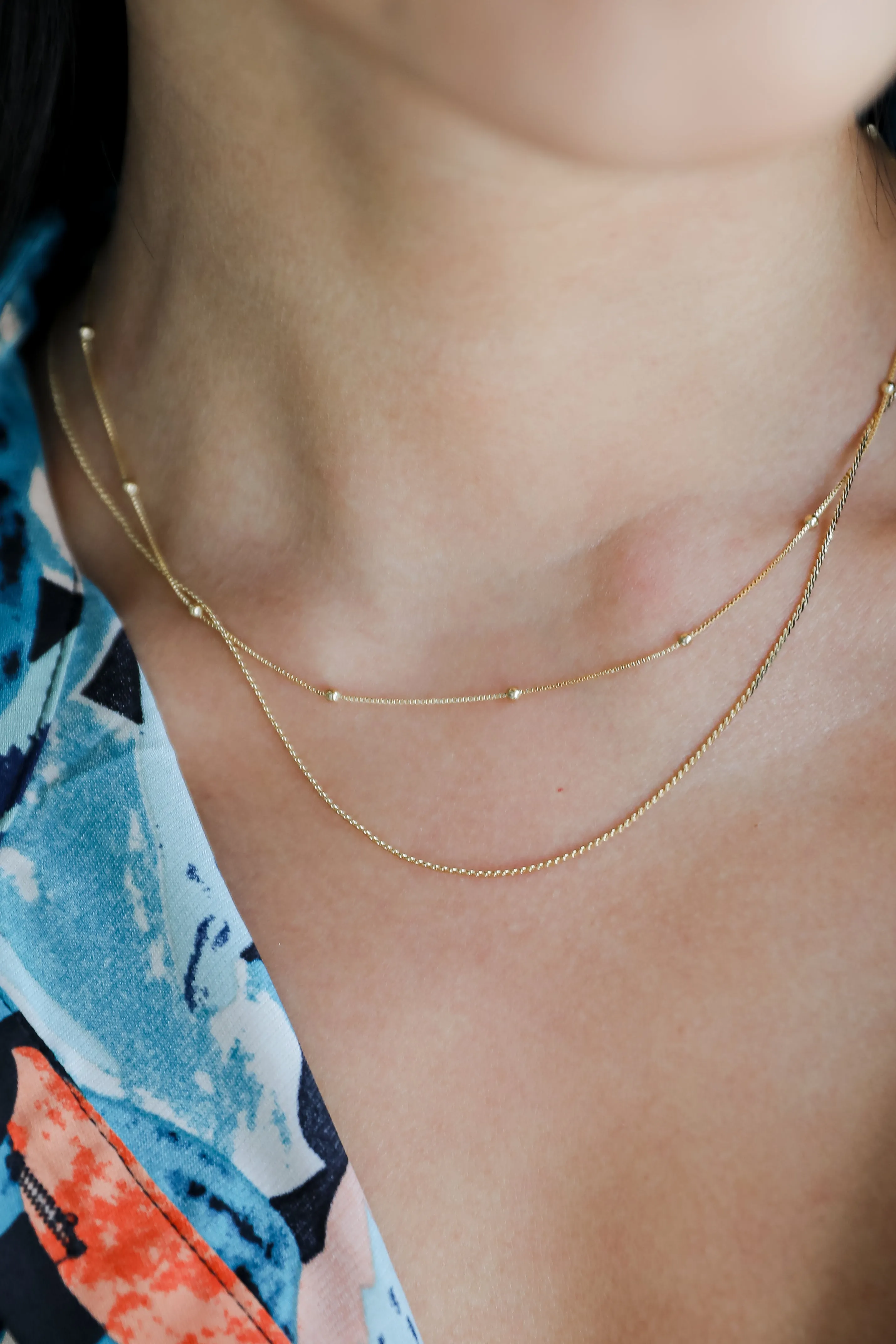 Alina Gold Layered Chain Necklace