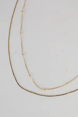 Alina Gold Layered Chain Necklace