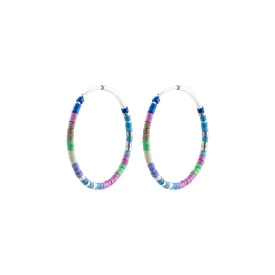 ALISON hoop earrings blue/silver-plated