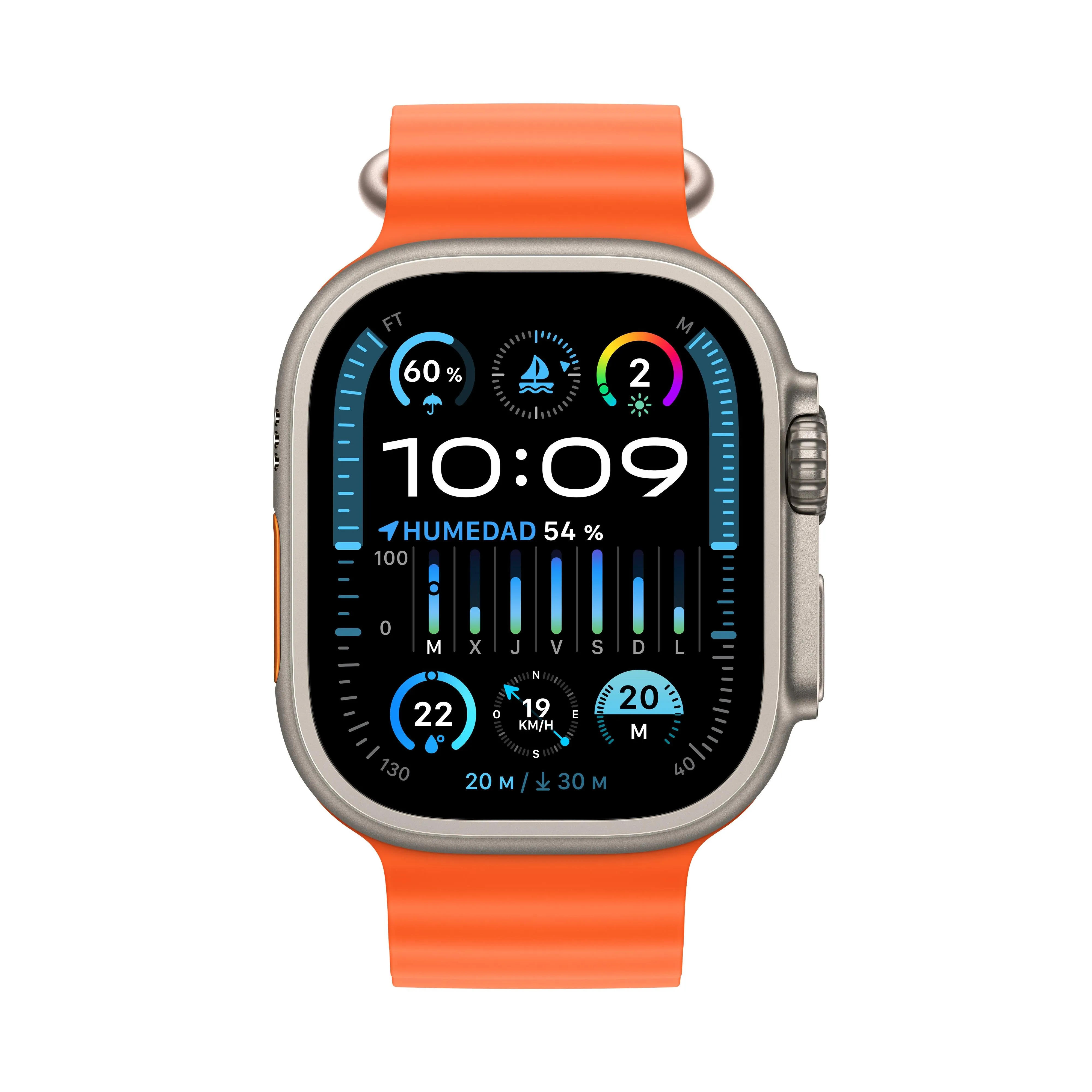 Apple Watch Ultra 2 (GPS   Cellular) - Caja de titanio de 49 mm - Correa Ocean naranja