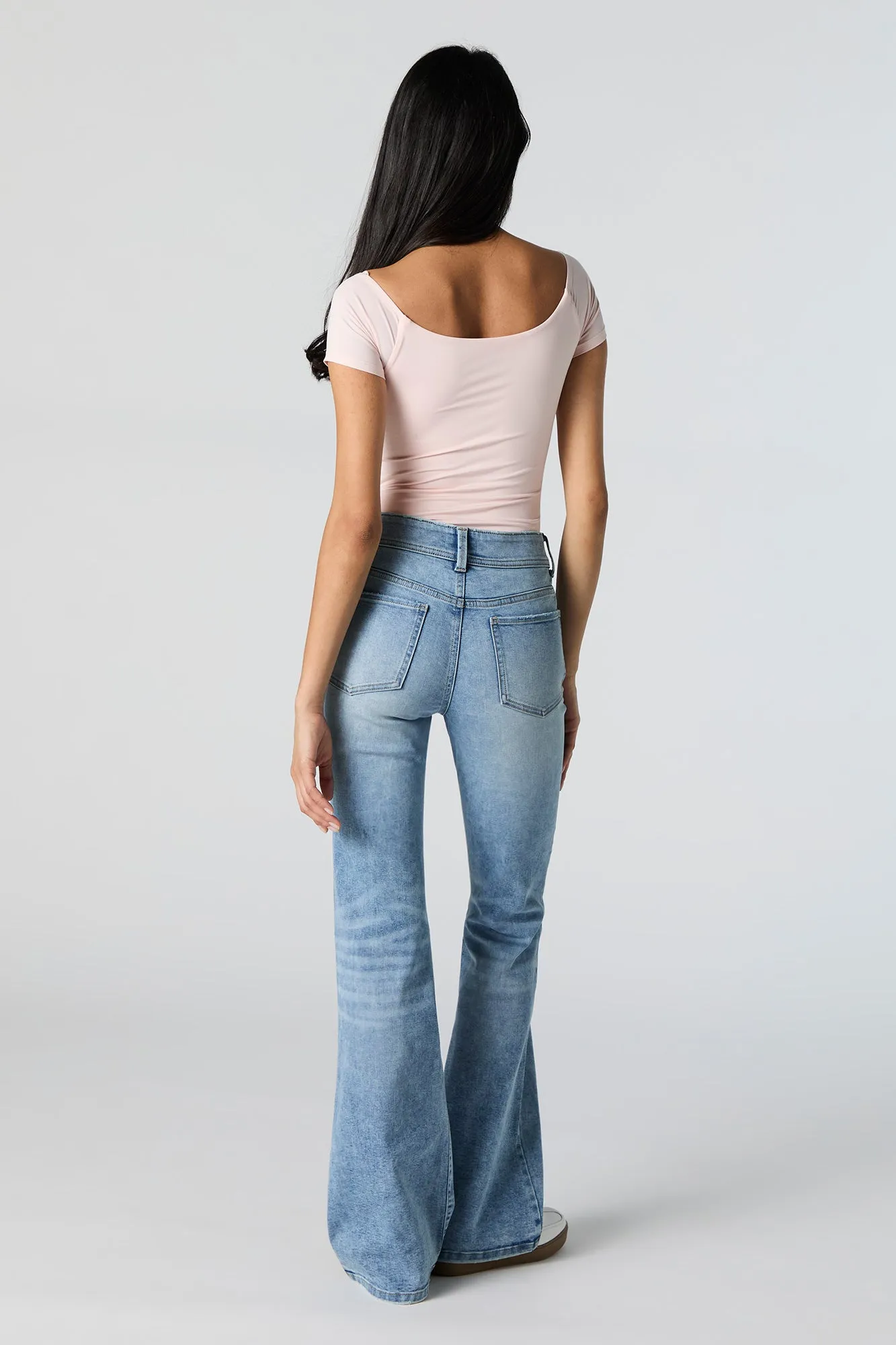 Austin Medium Vintage Wash Low Rise Flare Jean