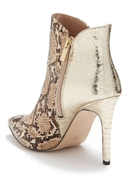 BCBG Haffi Snakeskin Embossed Ankle Bootie