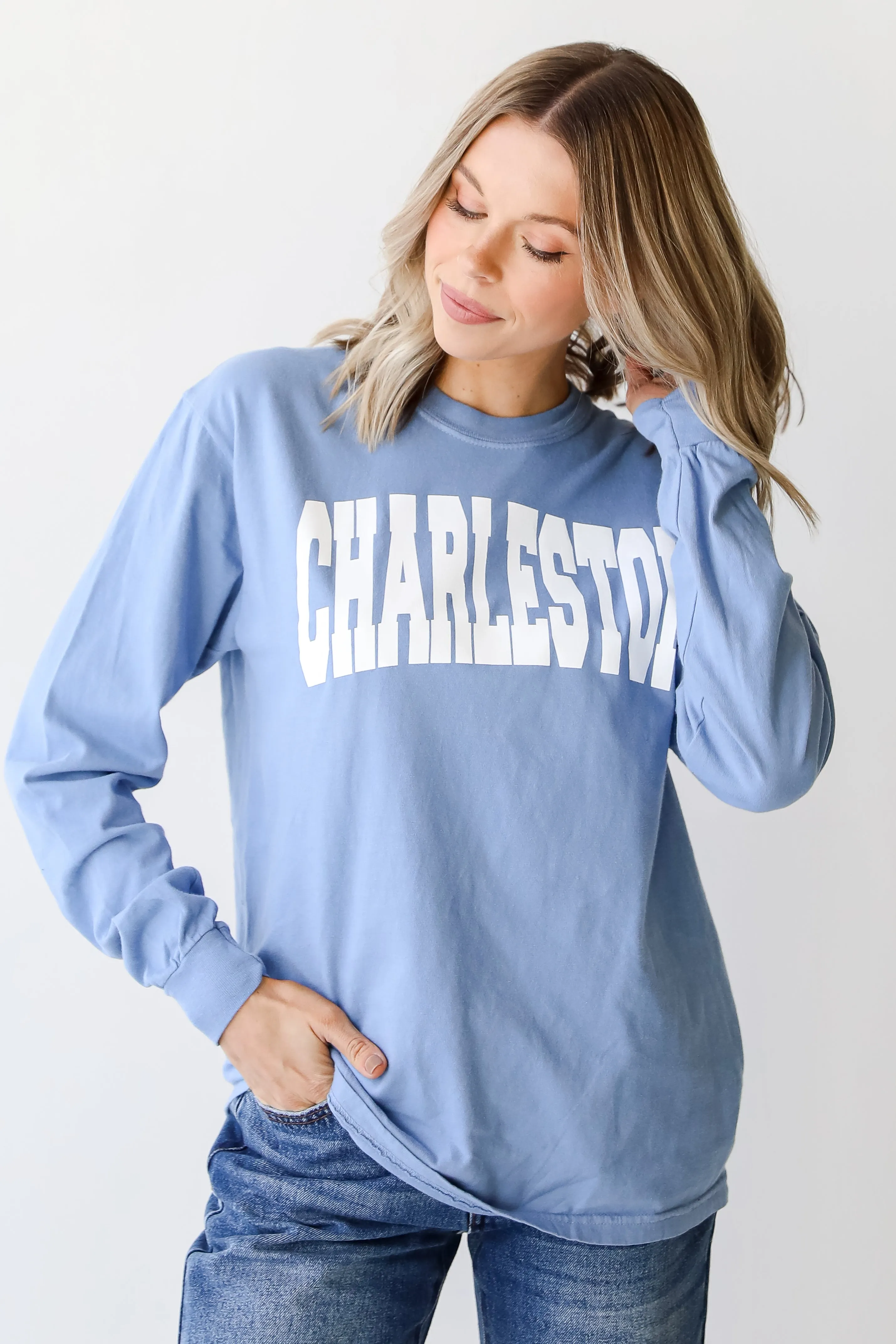 Blue Charleston Long Sleeve Tee