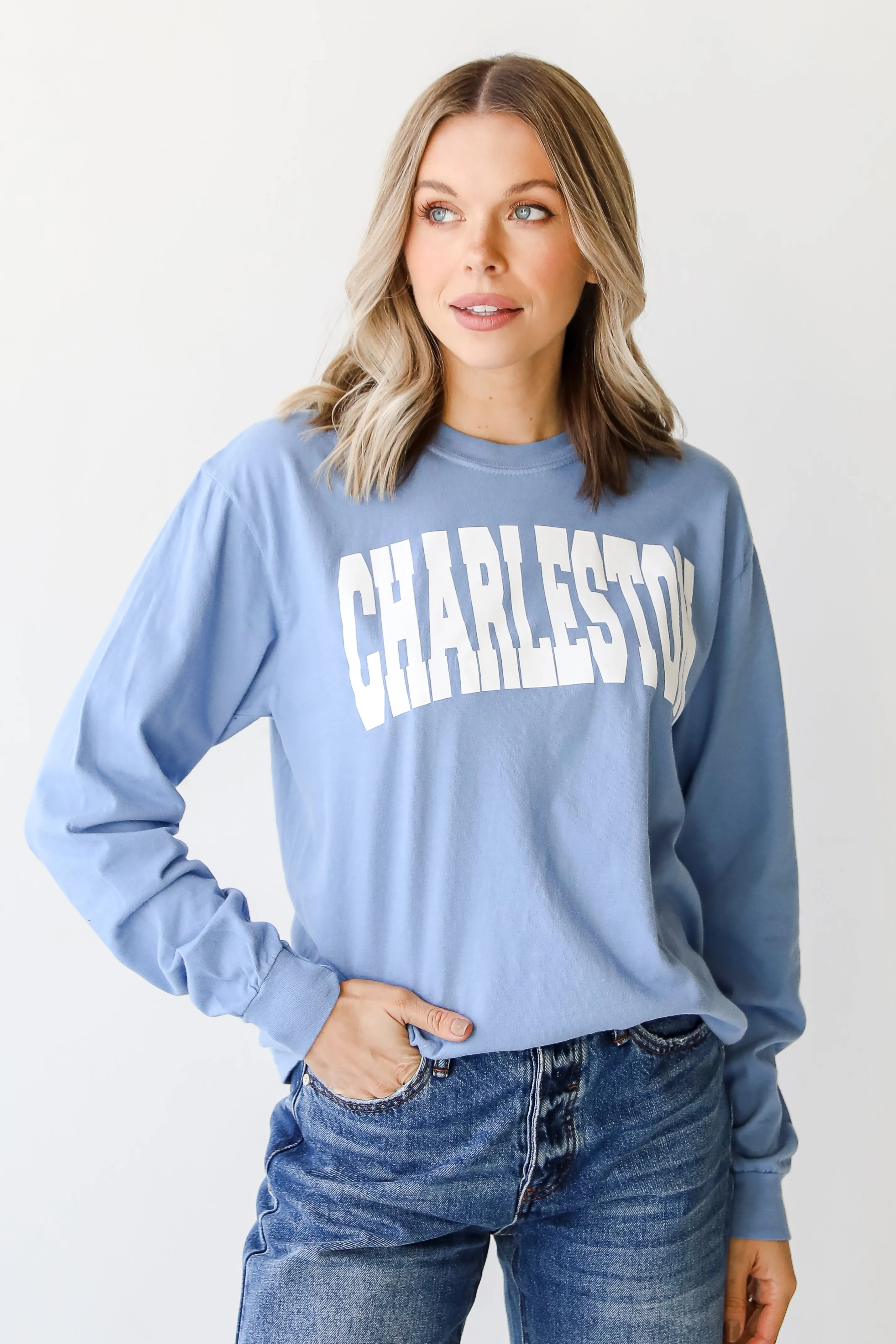 Blue Charleston Long Sleeve Tee