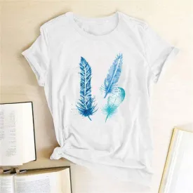 Blue Feather Tee