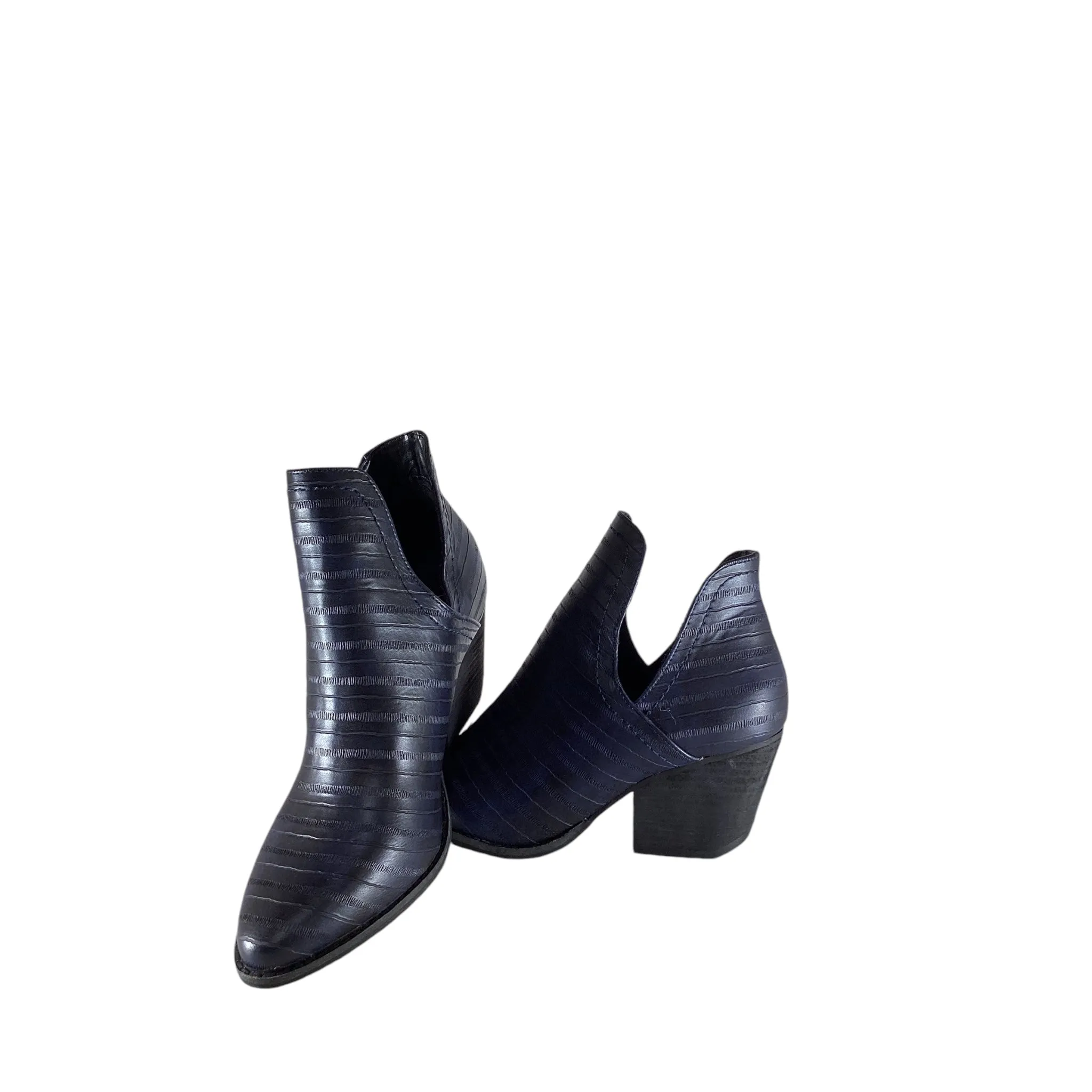 Boots Ankle Heels By Coconuts In Blue, Size: 8