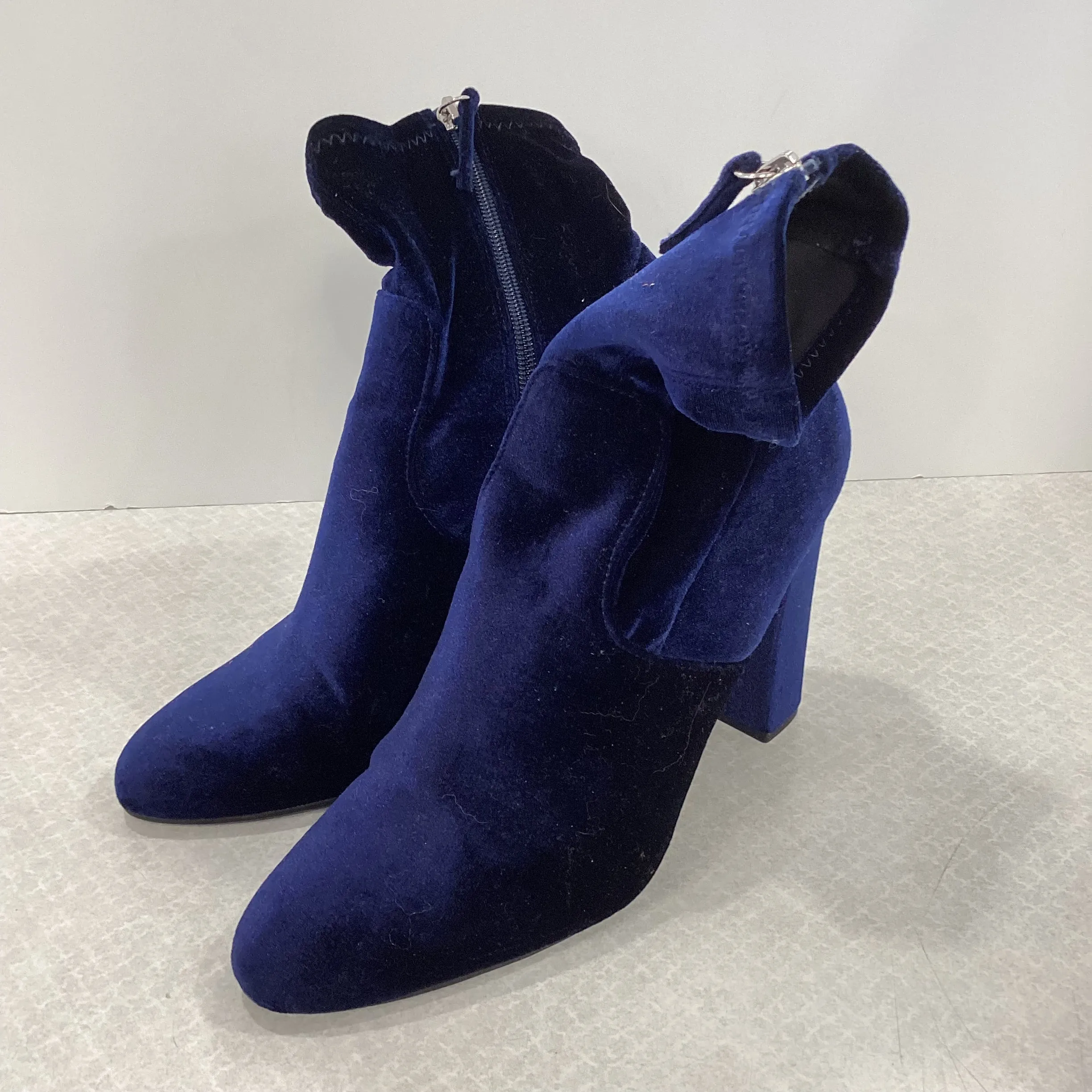 Boots Ankle Heels By Steve Madden In Blue, Size: 9