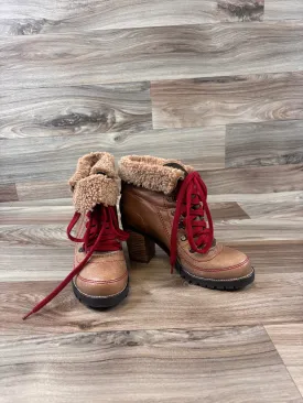 Boots Ankle Heels By Steve Madden In Brown, Size: 8.5