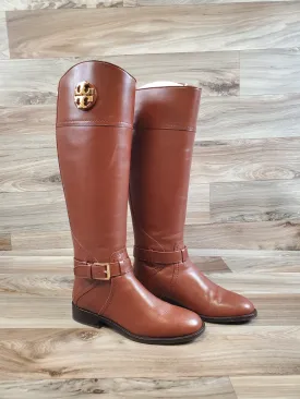 Boots Designer By Tory Burch In Brown, Size: 6