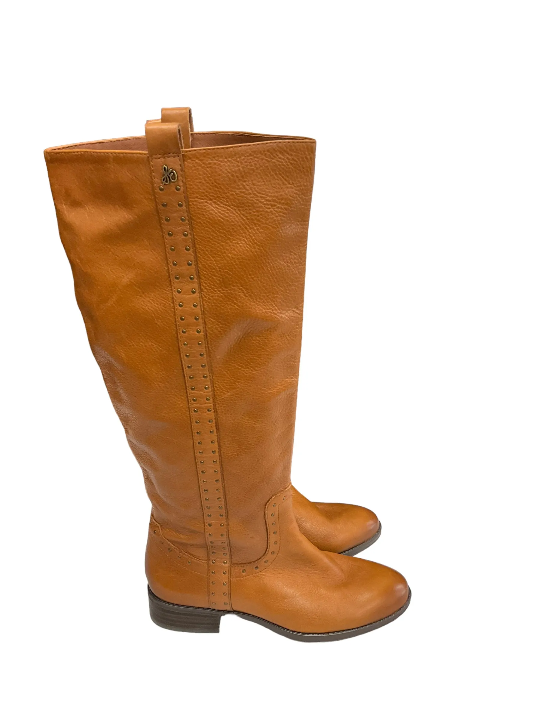 Boots Leather By Sam Edelman In Tan, Size: 7