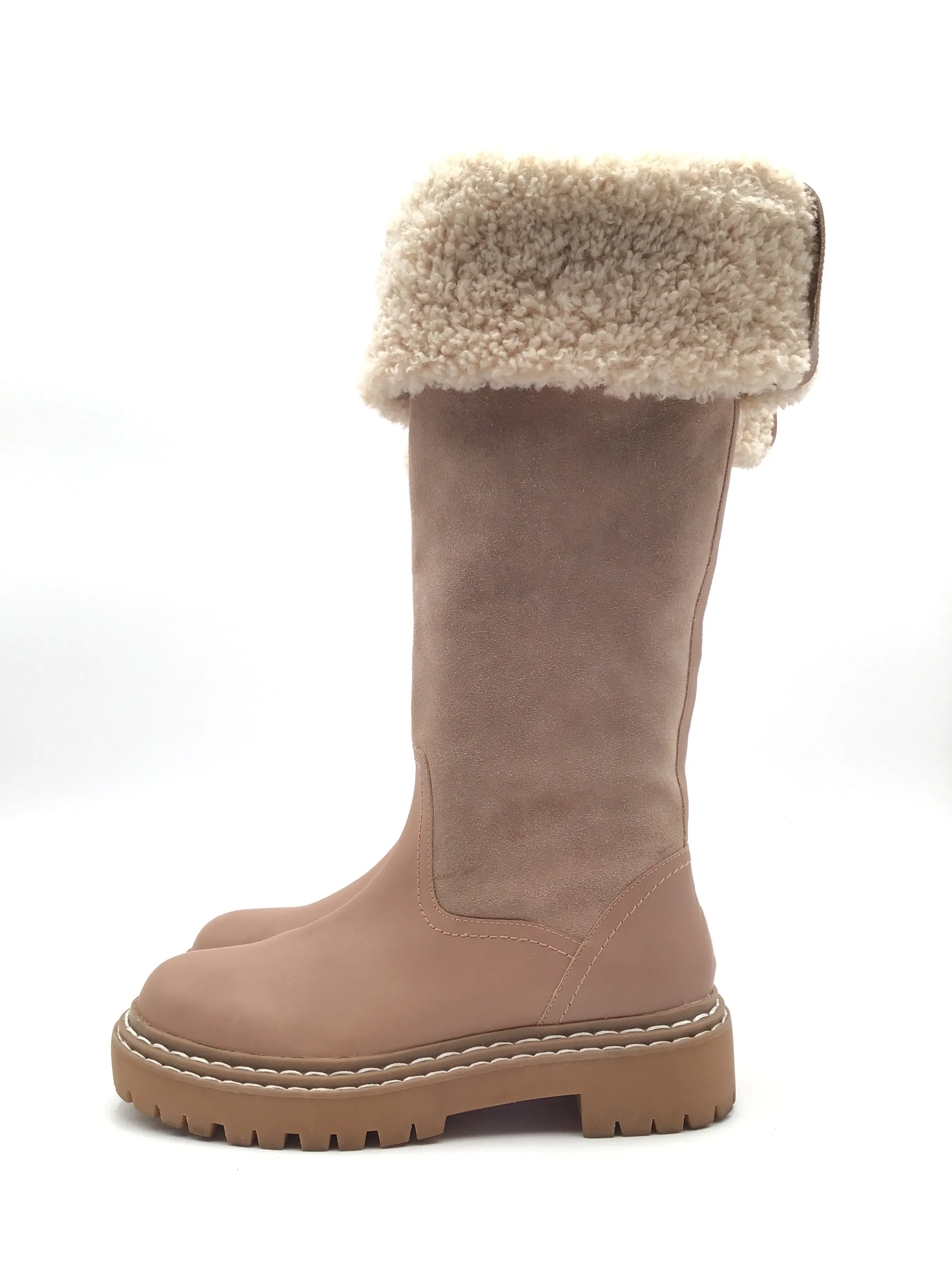 Boots Leather By Splendid In Pink / Beige , Size: 8