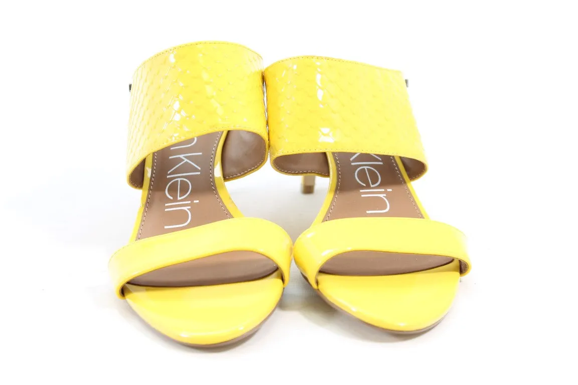 Calvin Klein Cecily Women's Yellow Sandals 8M(ZAP15584)