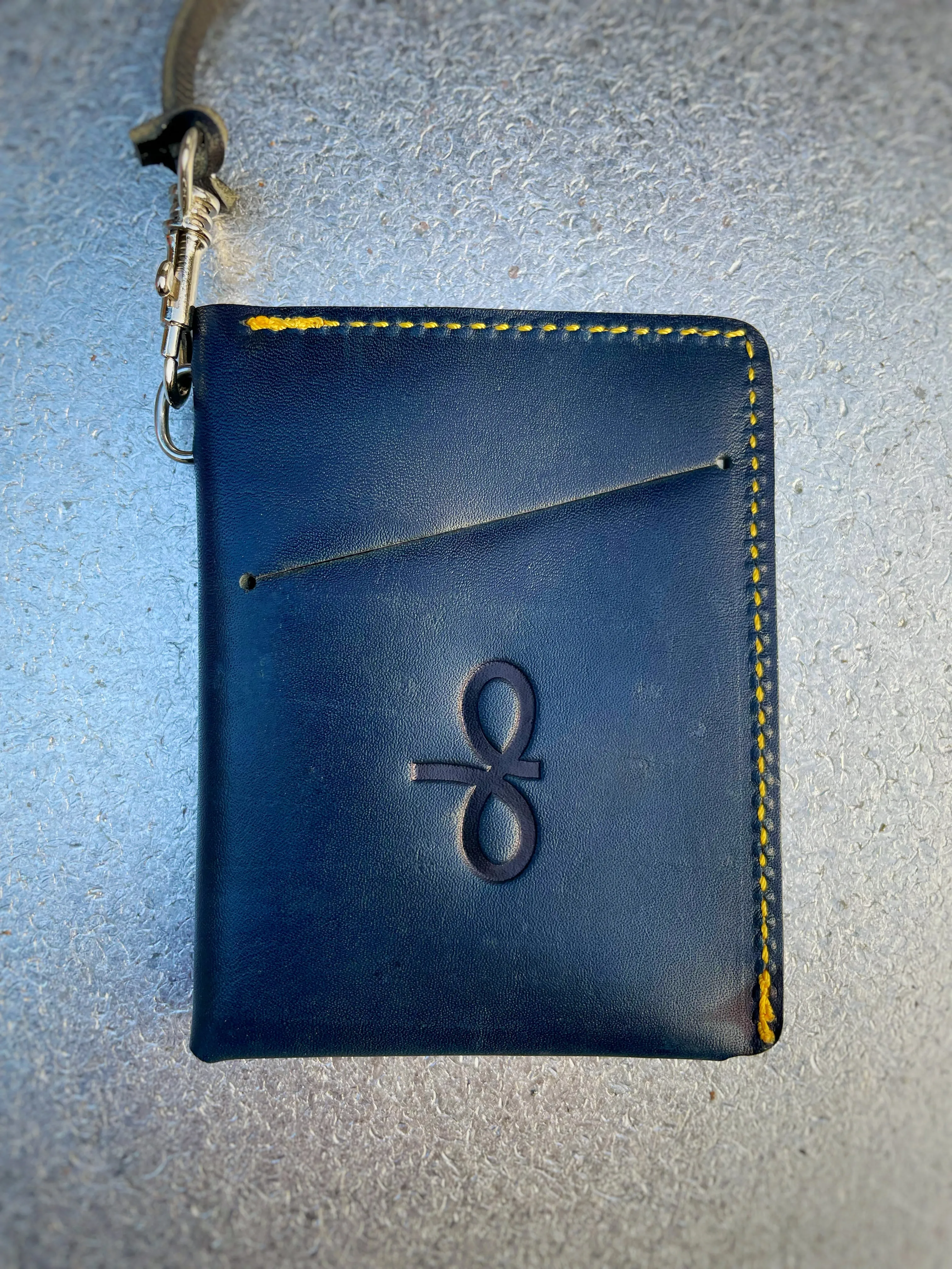 CODA wallet blue vegetable tanned