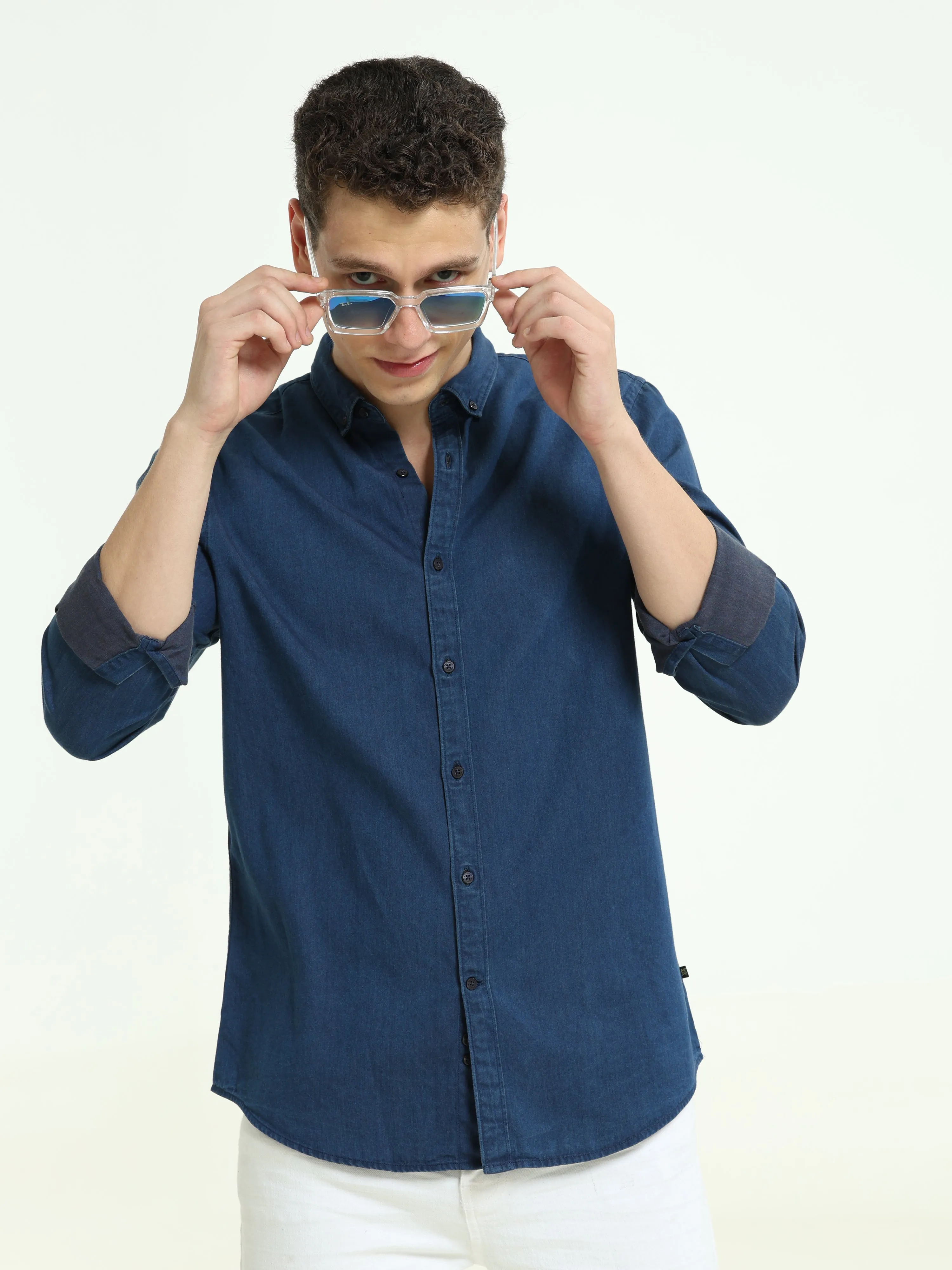 Deep Blue Sea Denim Casual Shirt