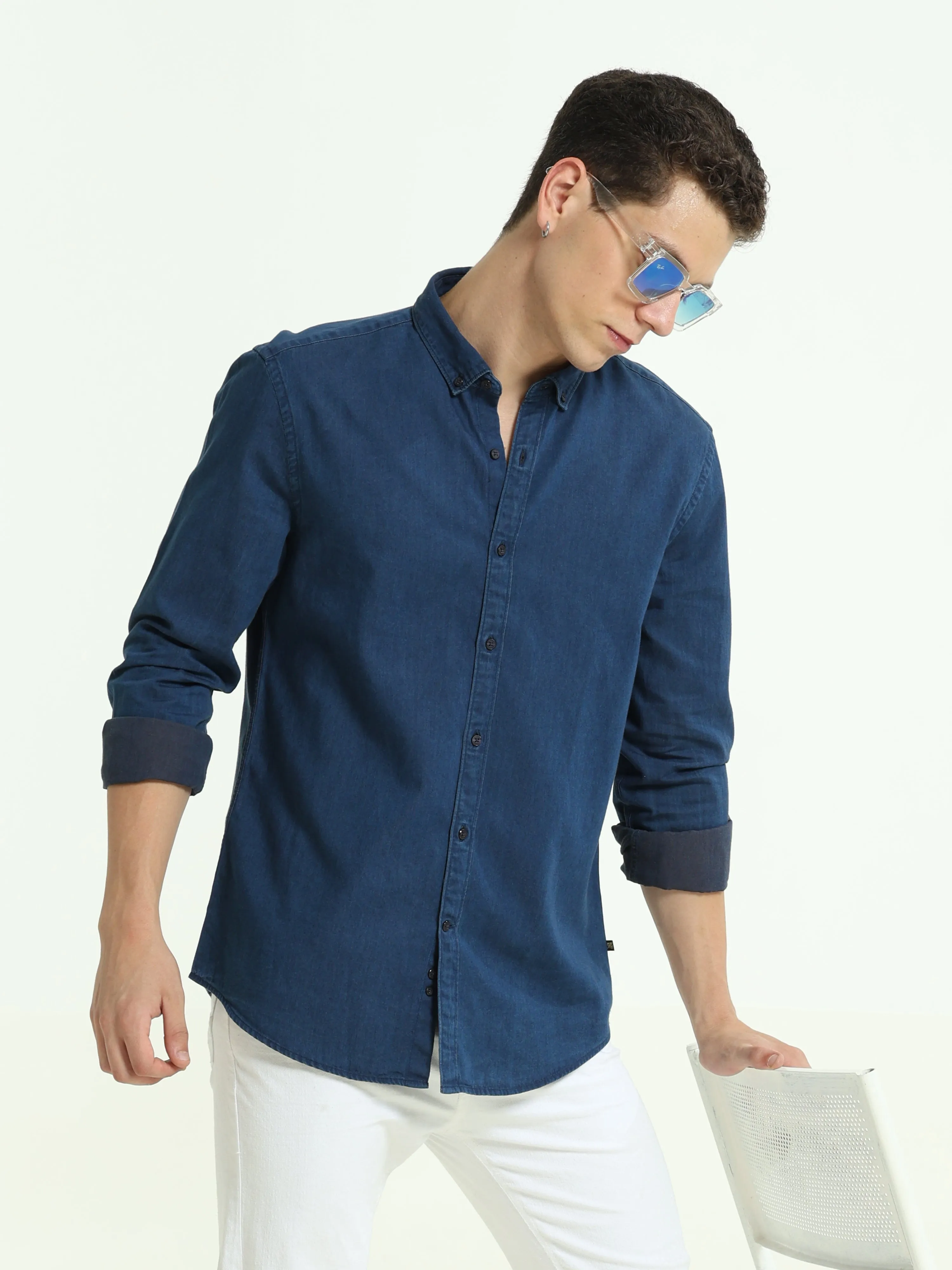 Deep Blue Sea Denim Casual Shirt