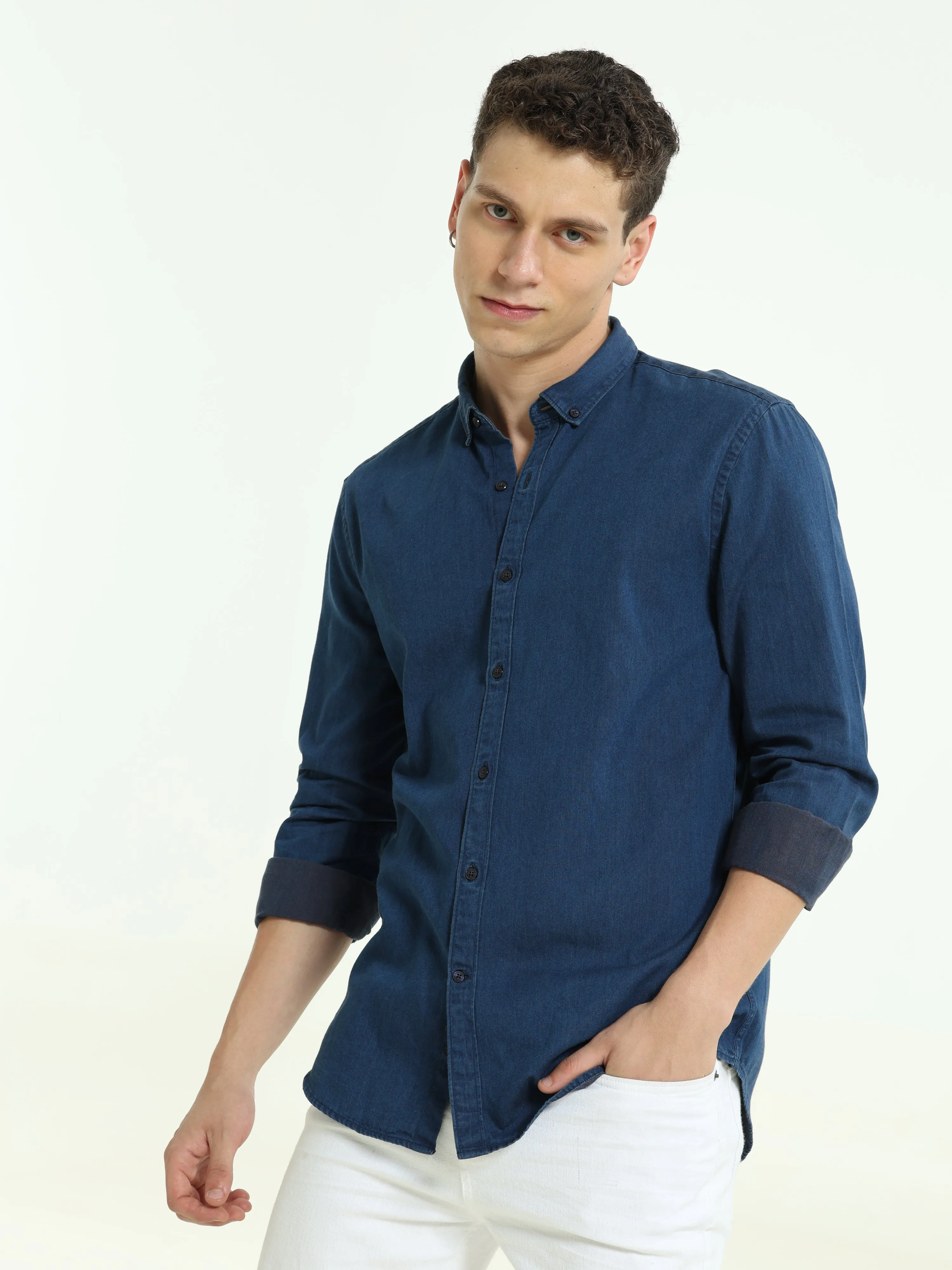 Deep Blue Sea Denim Casual Shirt