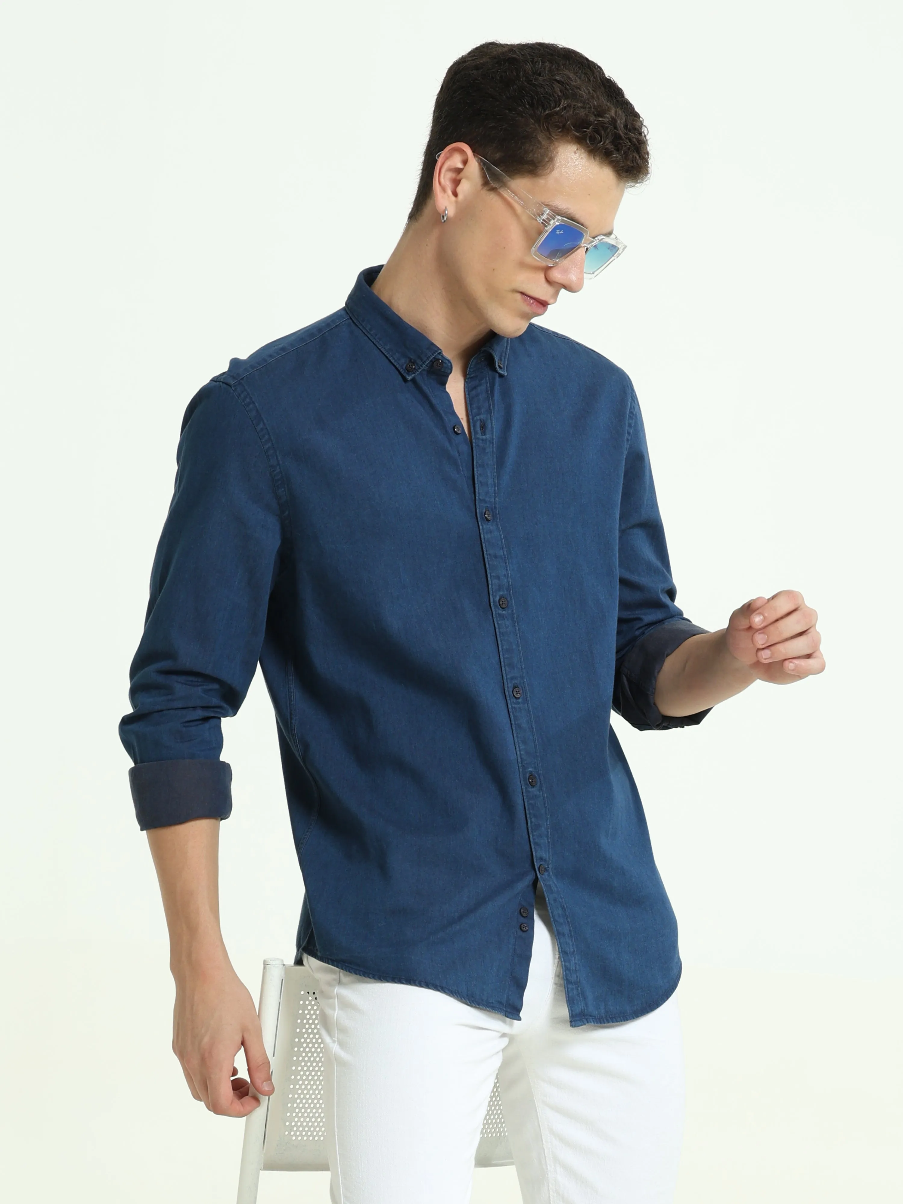 Deep Blue Sea Denim Casual Shirt