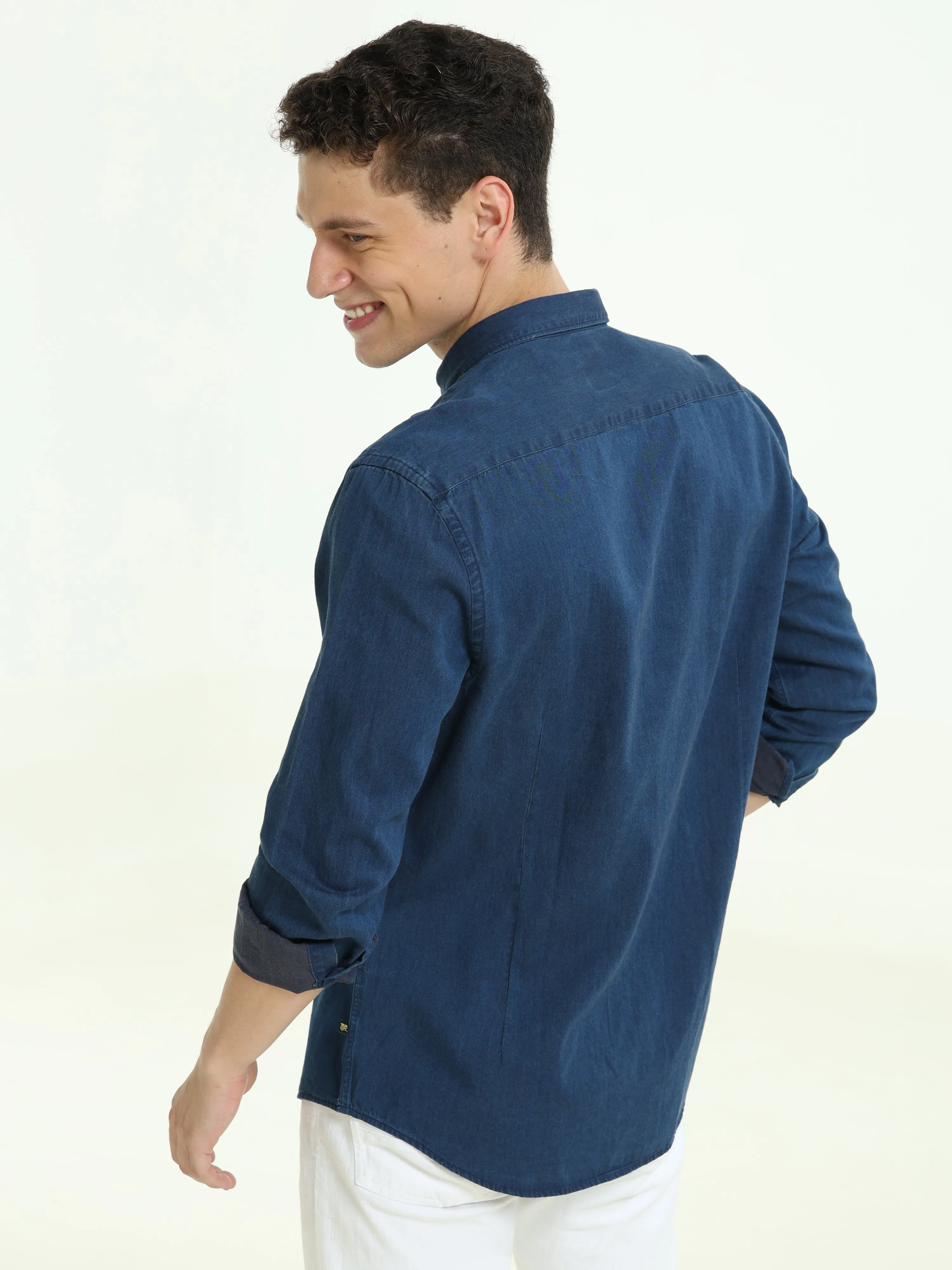 Deep Blue Sea Denim Casual Shirt