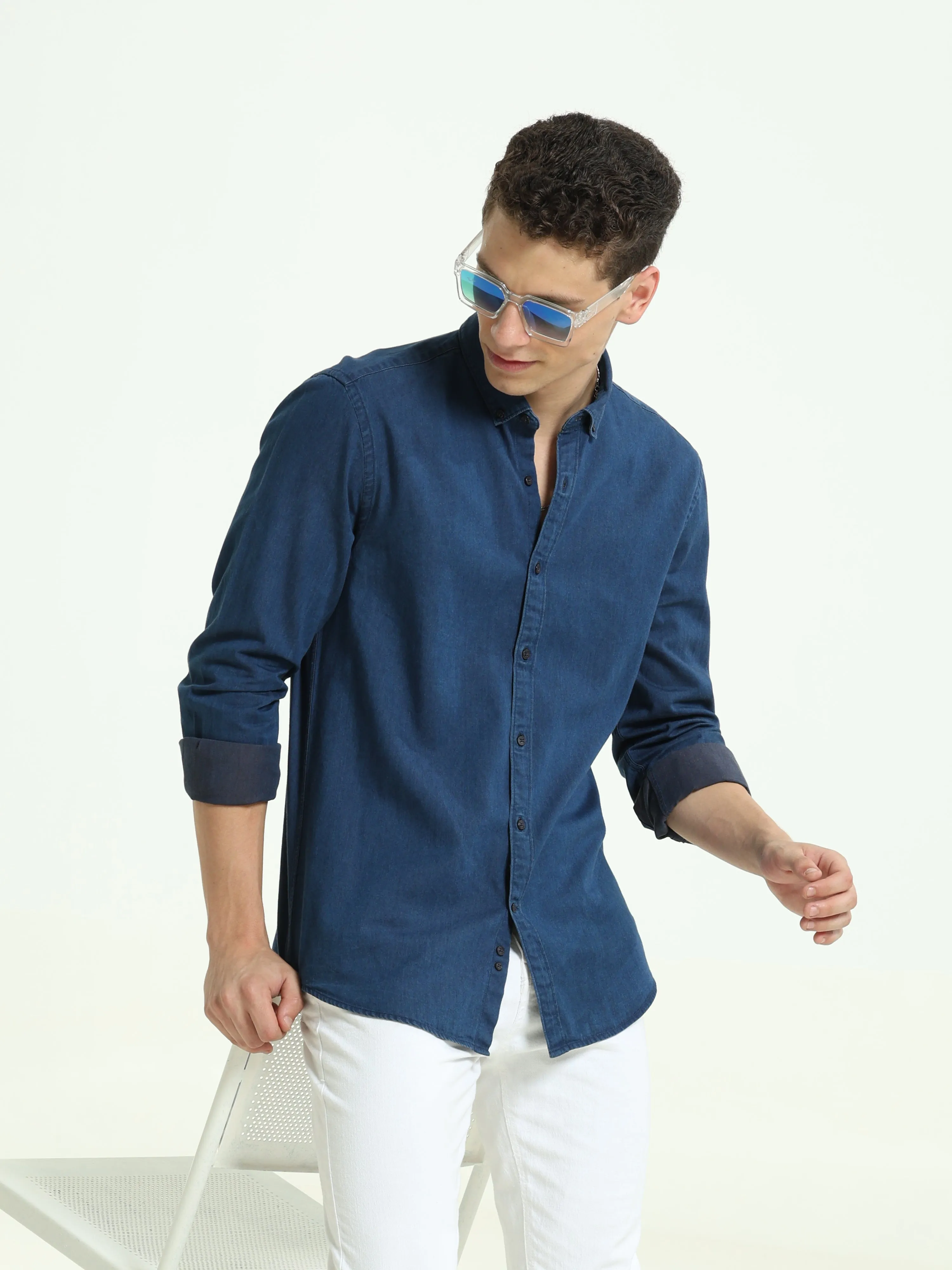 Deep Blue Sea Denim Casual Shirt