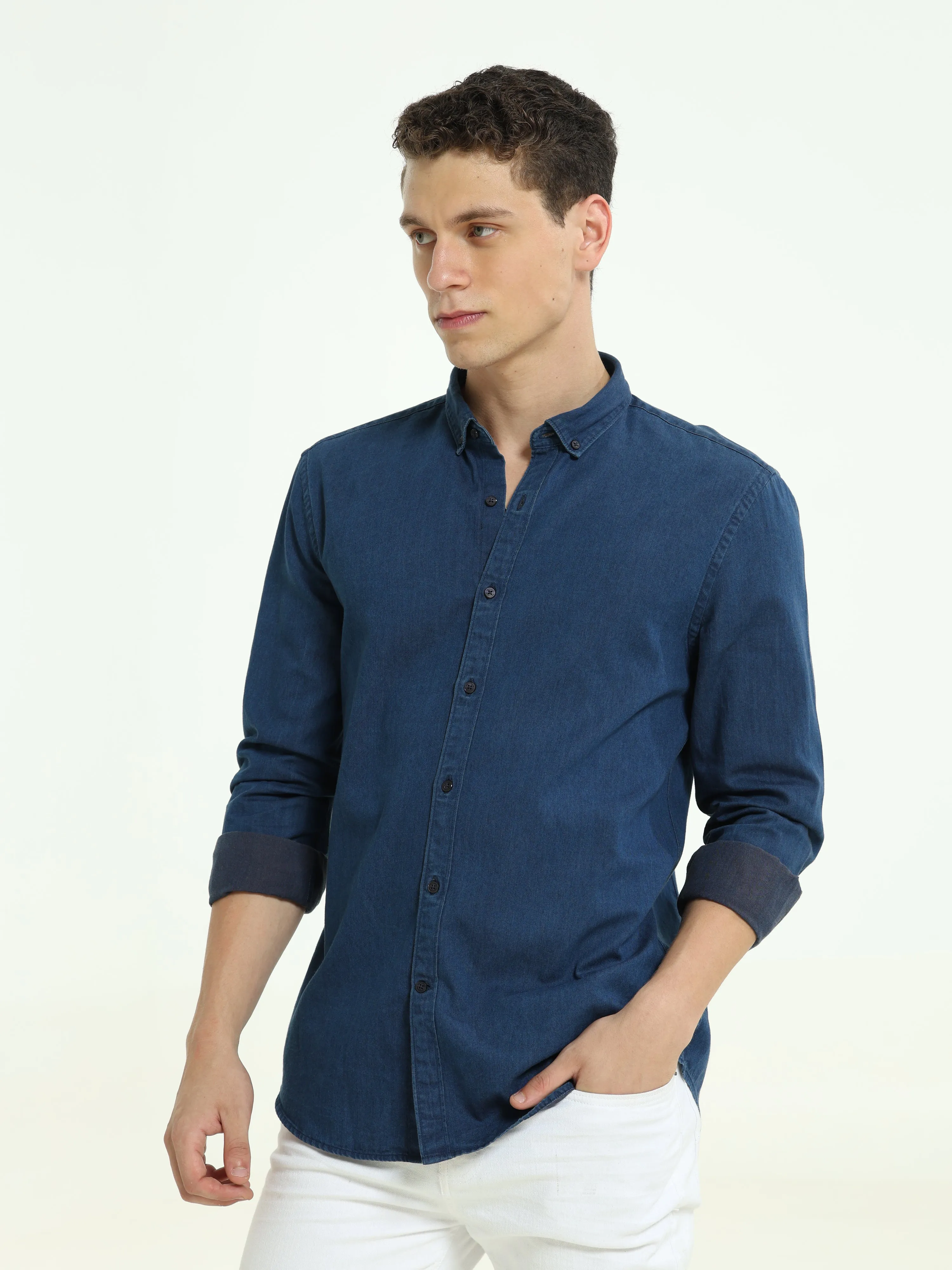 Deep Blue Sea Denim Casual Shirt