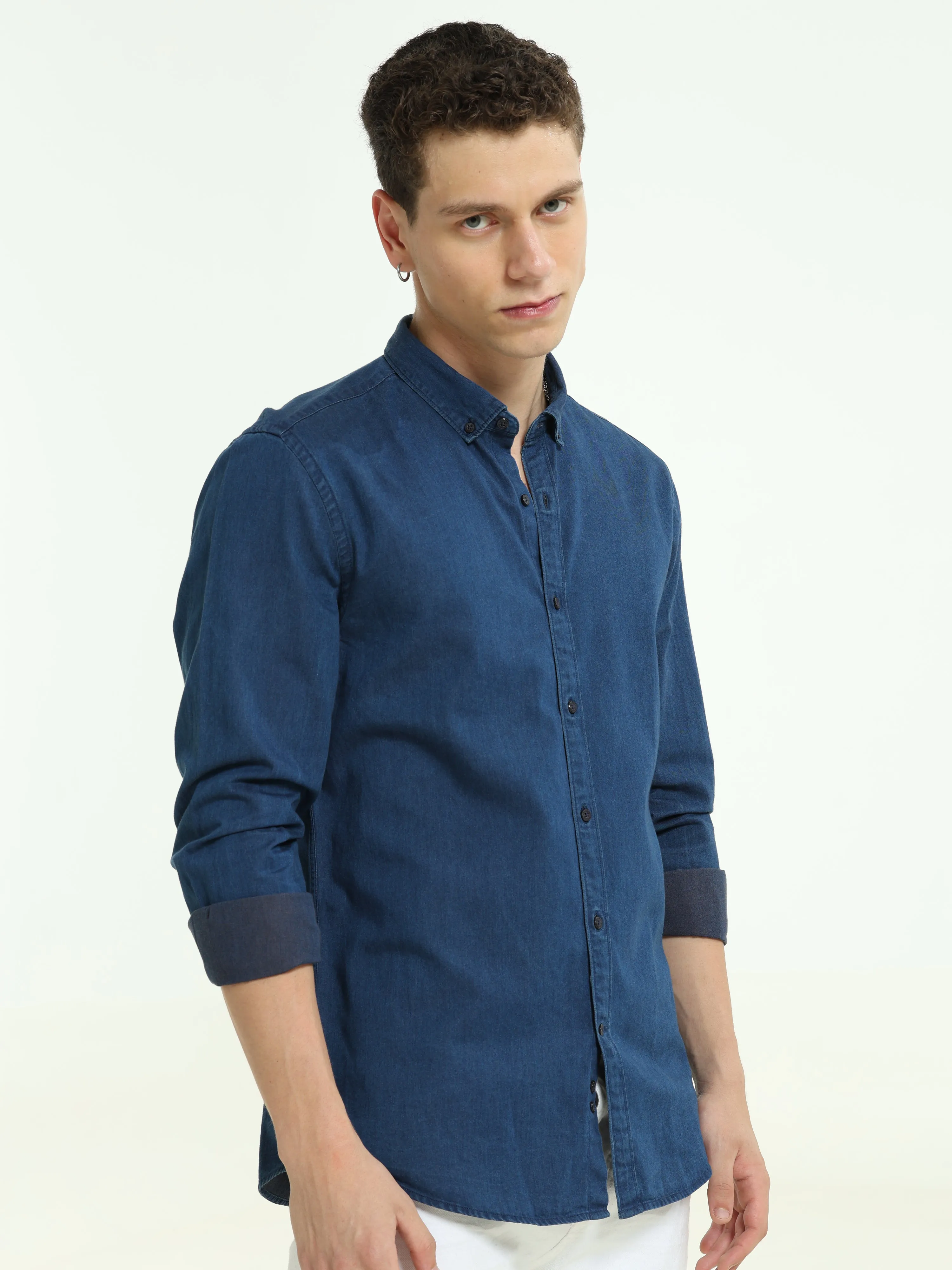 Deep Blue Sea Denim Casual Shirt