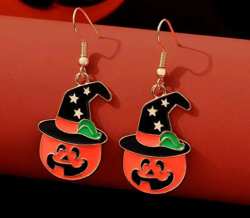 Halloween Bat Drop Earrings