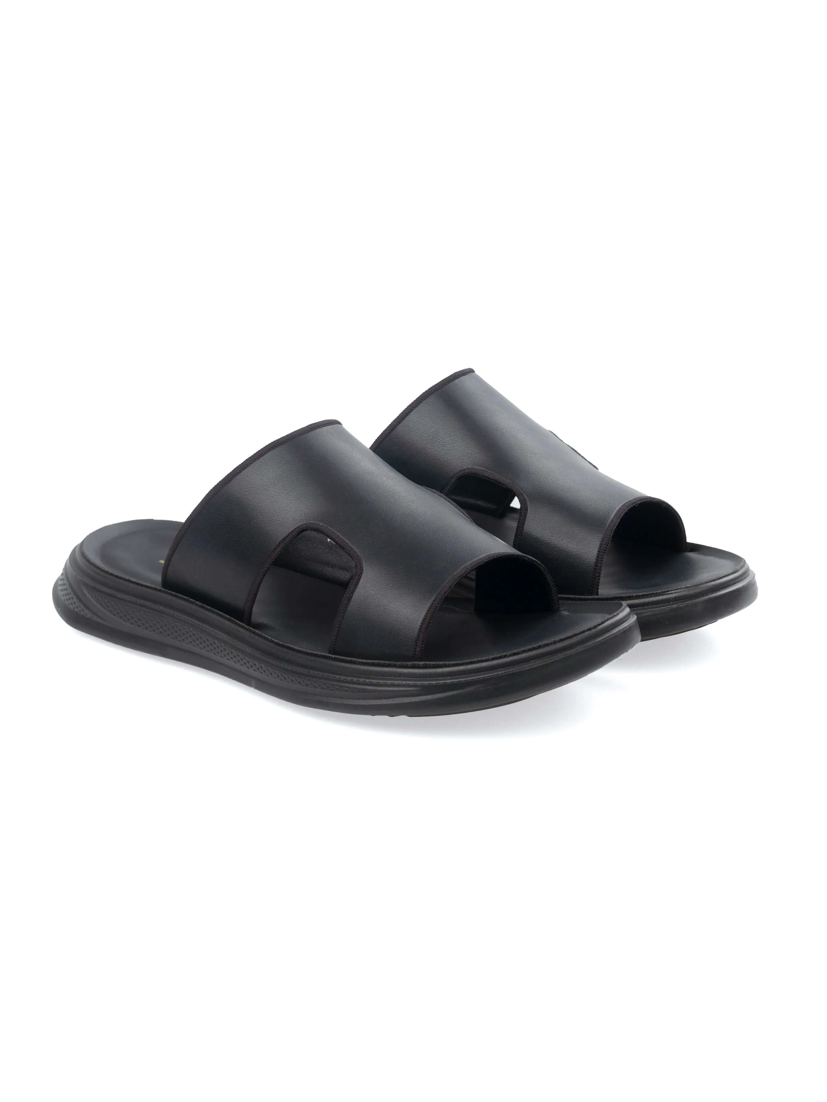 Hendrix Sandal - Black Plain (Cloud Sole)