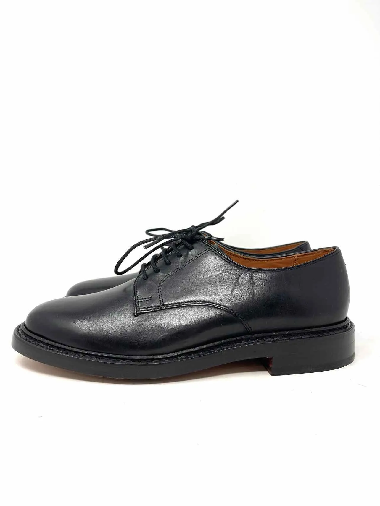 J.CREW Size 8 Black Lace-Up Leather Men's Dress Shoes- Men's