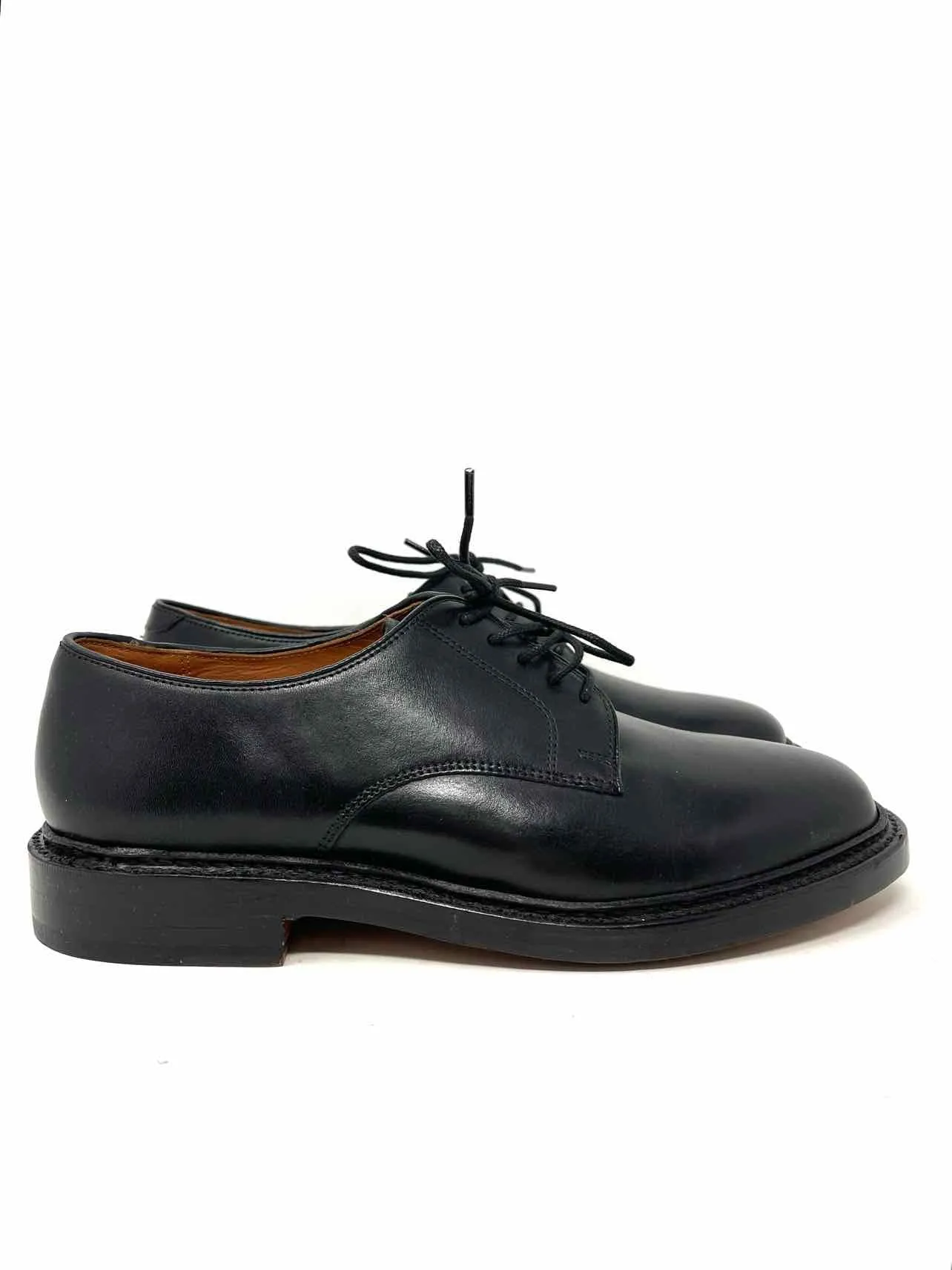 J.CREW Size 8 Black Lace-Up Leather Men's Dress Shoes- Men's