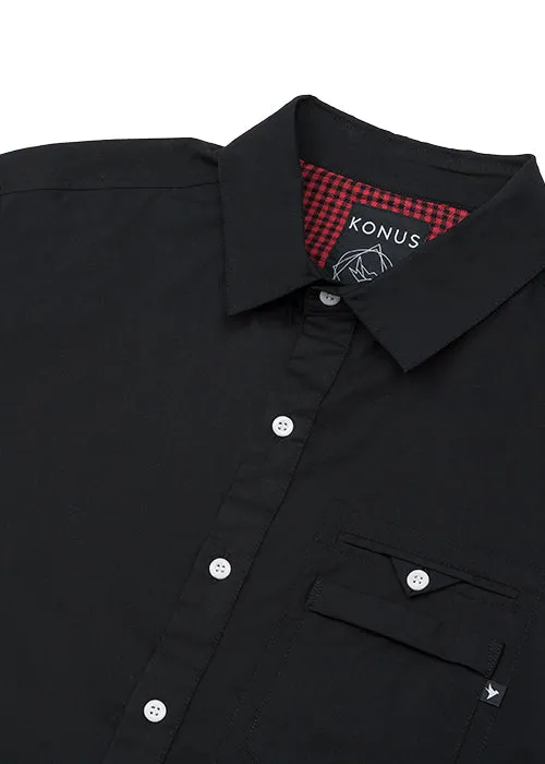 Konus Men's Long Sleeve Button Down Essential Shirt