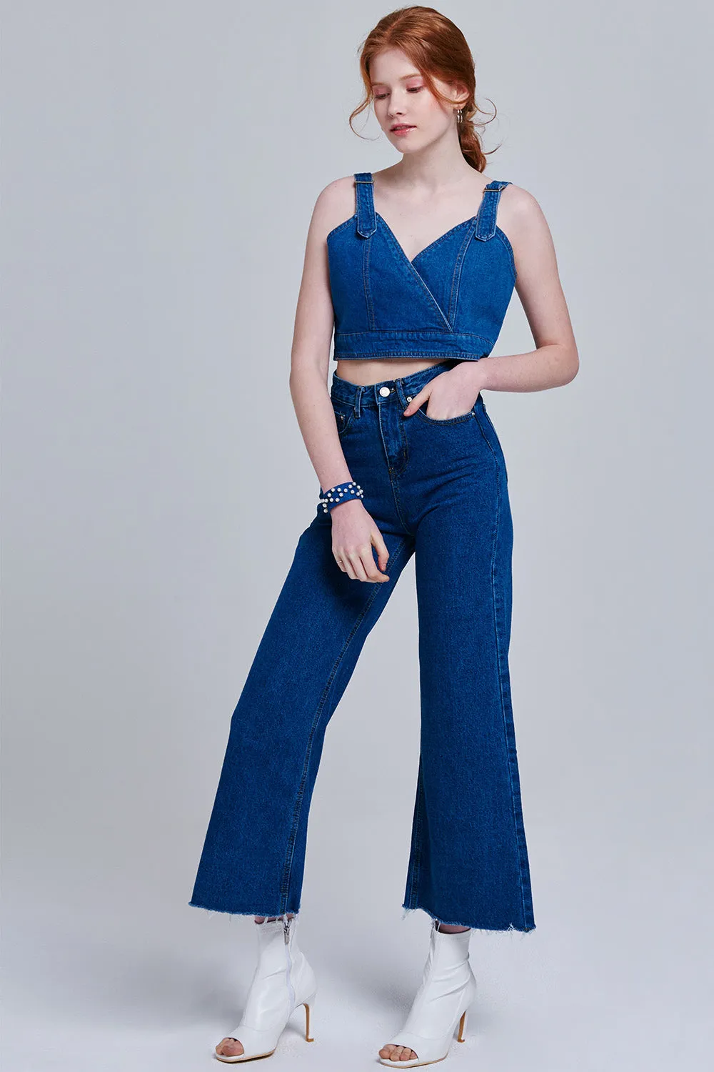 Lala Denim Halter Top