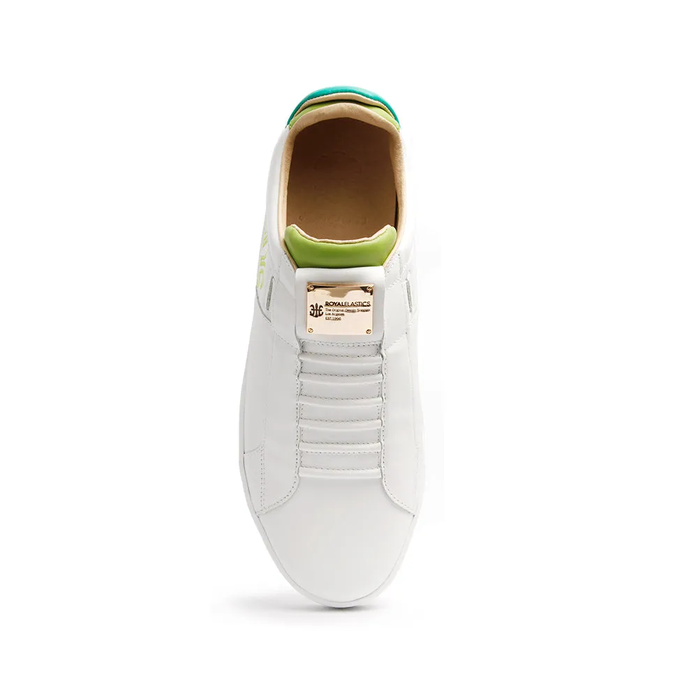 Men's Icon SBI White Green Leather Sneakers 02593-004