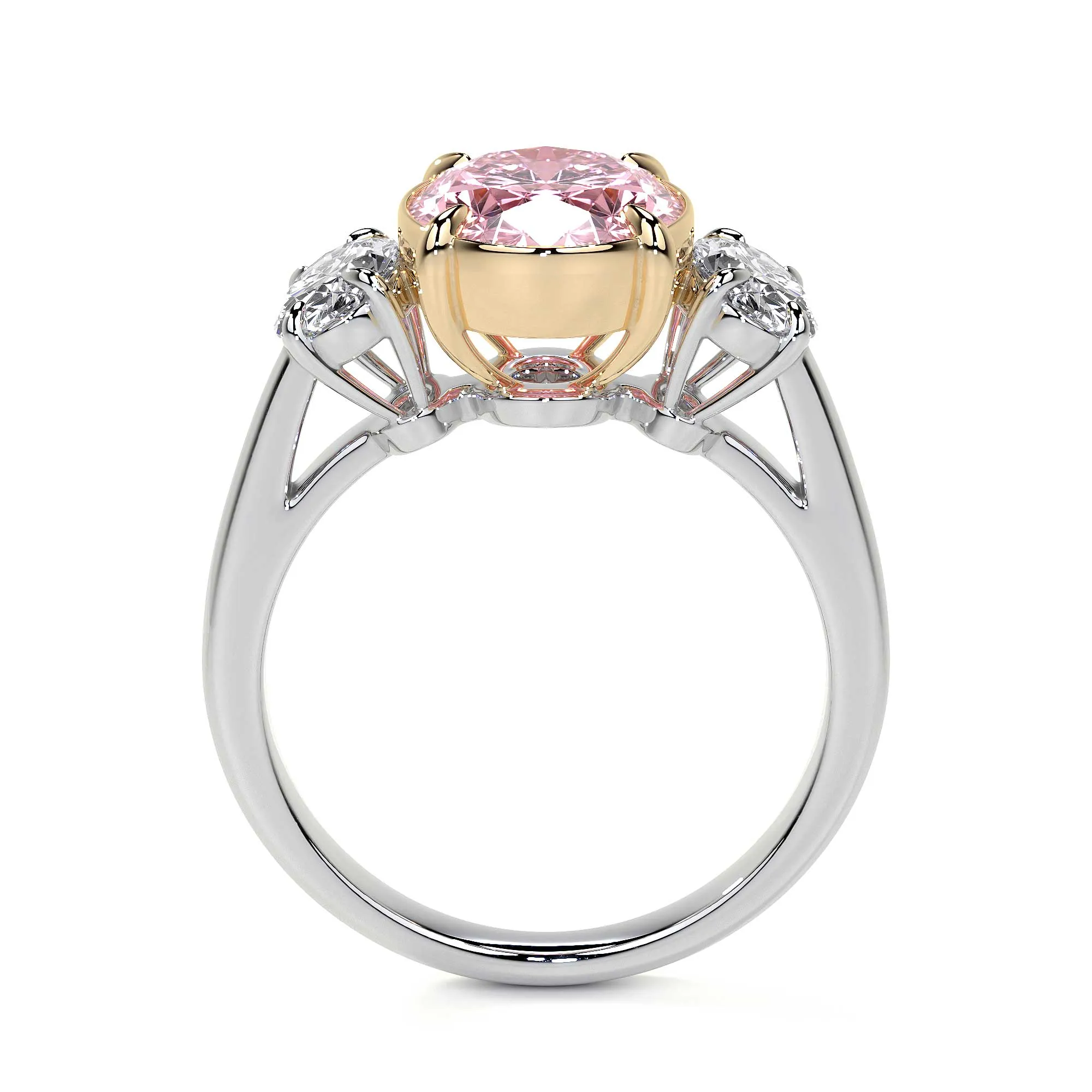 Oval Pink Diamond Ring