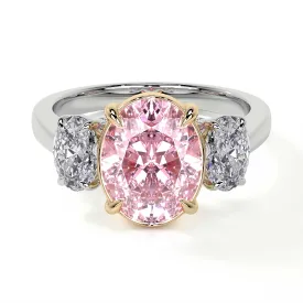 Oval Pink Diamond Ring