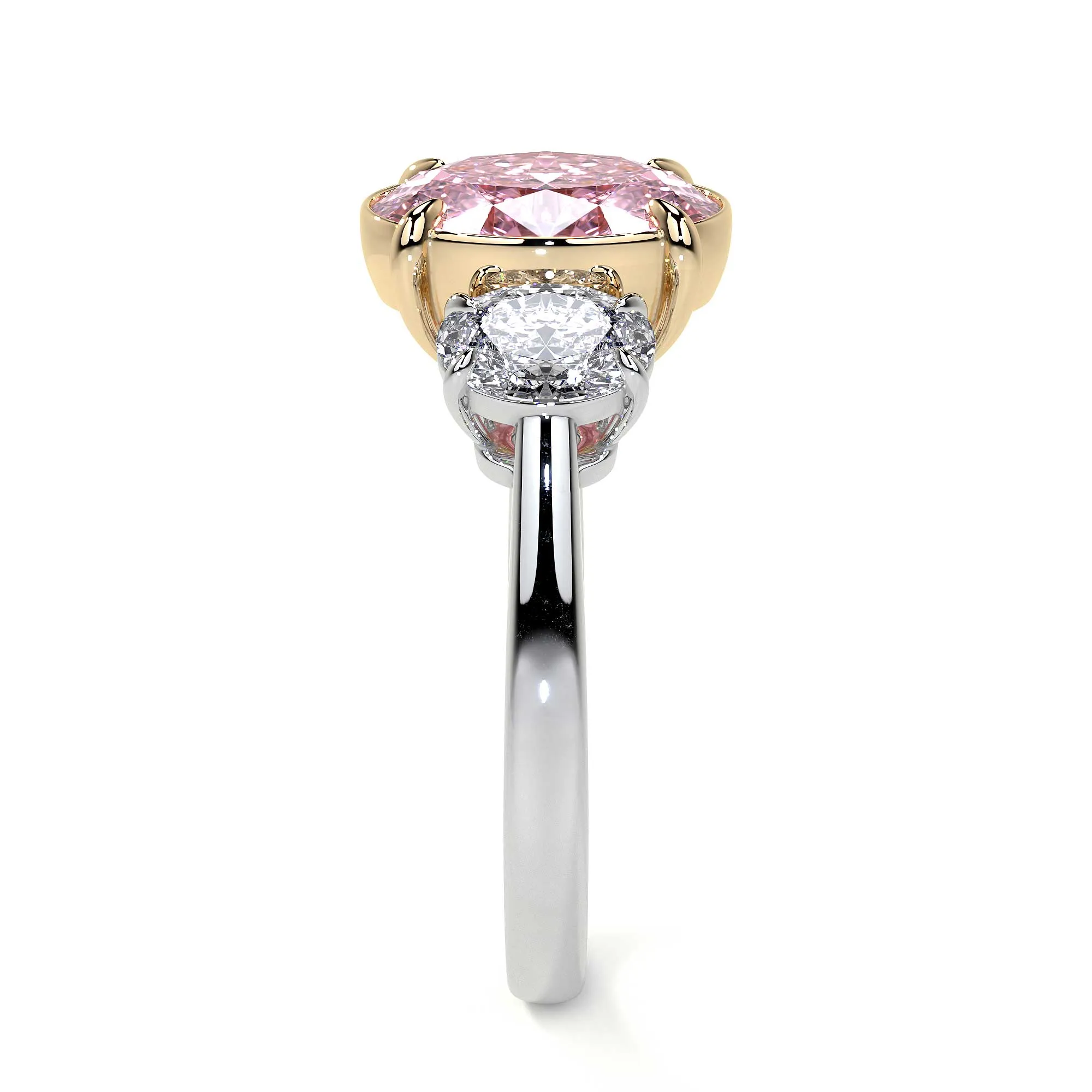 Oval Pink Diamond Ring