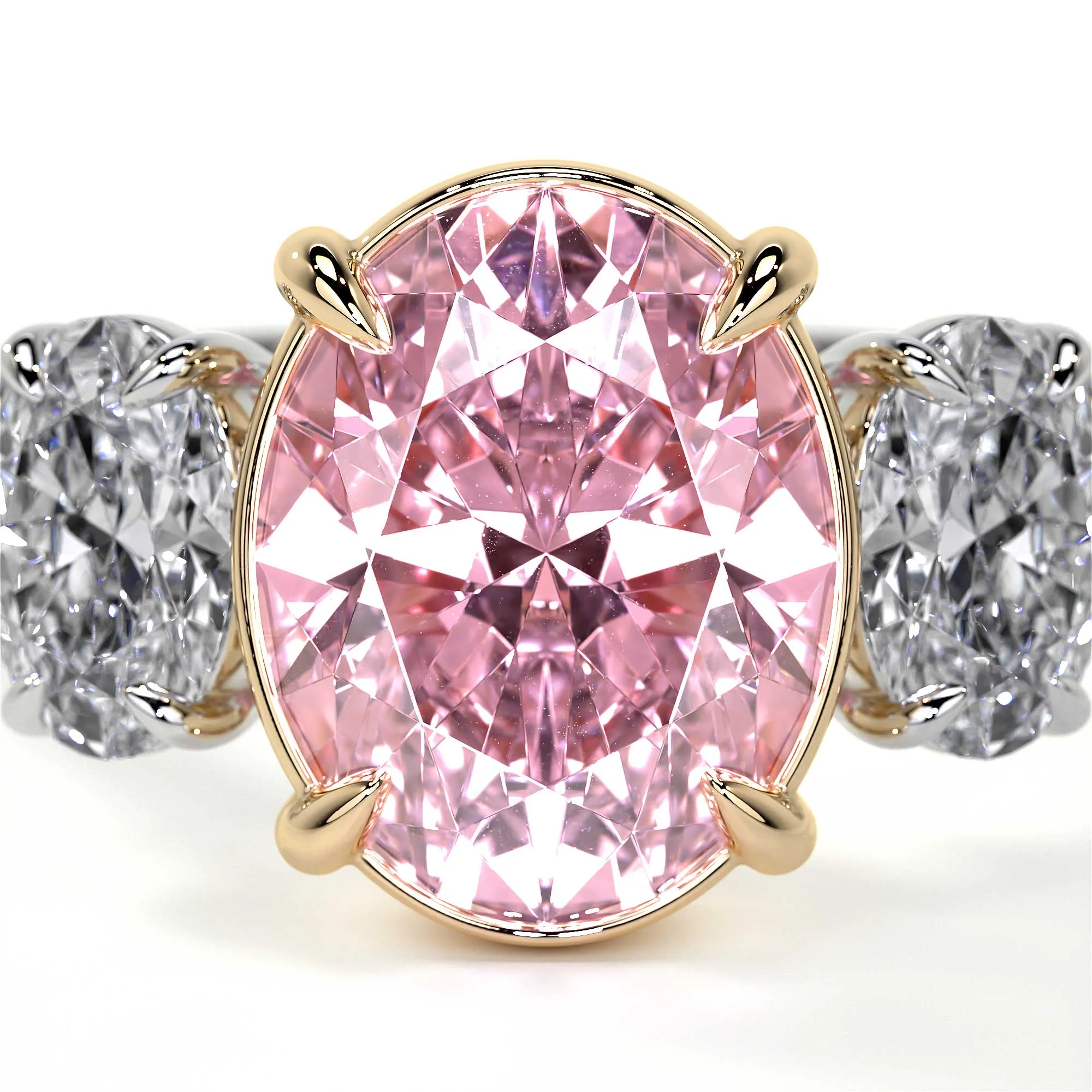 Oval Pink Diamond Ring