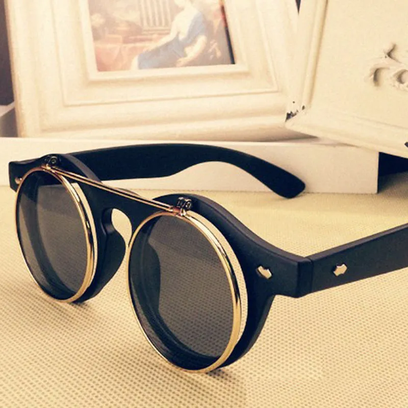 Round Flip Up Sunglasses