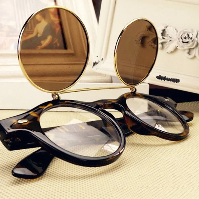 Round Flip Up Sunglasses