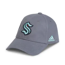 Seattle Kraken Adidas Charcoal Grey Flex Fit Cap