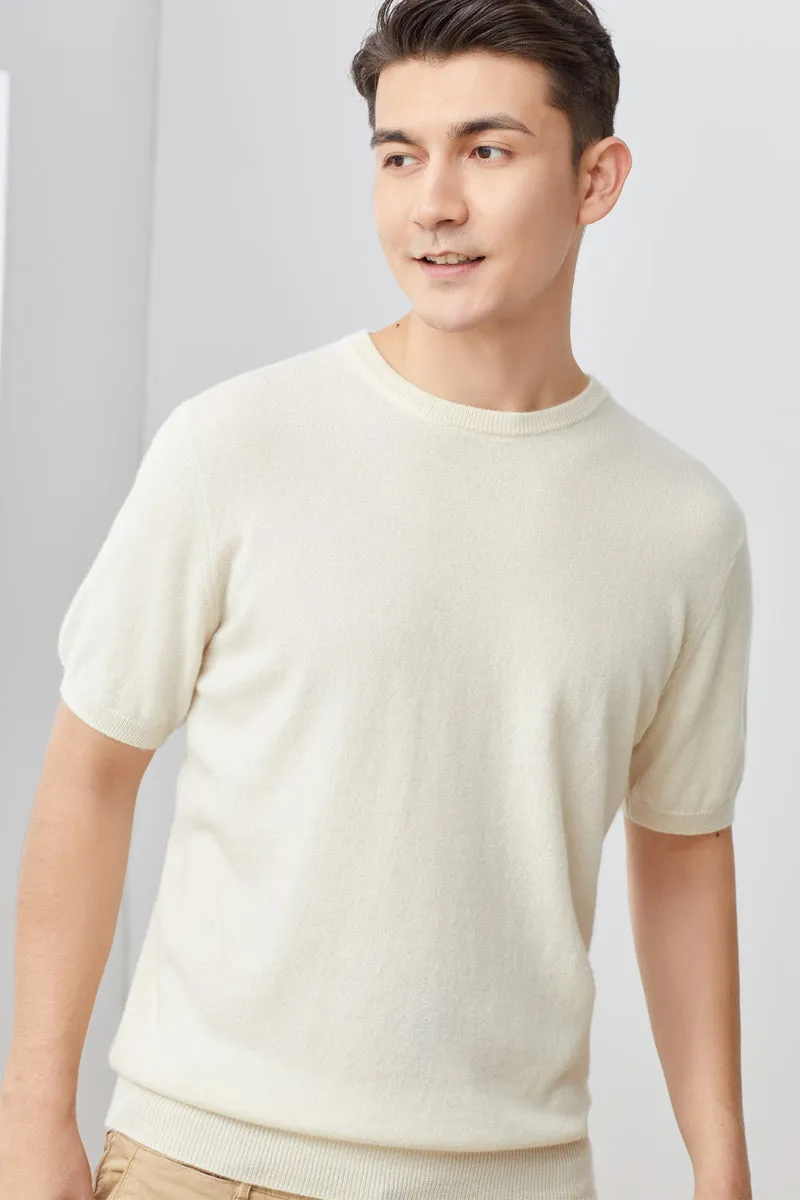 Trendy Short-Sleeve Cashmere Top