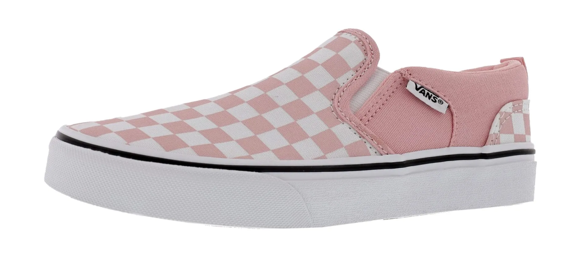 Vans Kid's Asher Checkerboard Slip On Sneakers