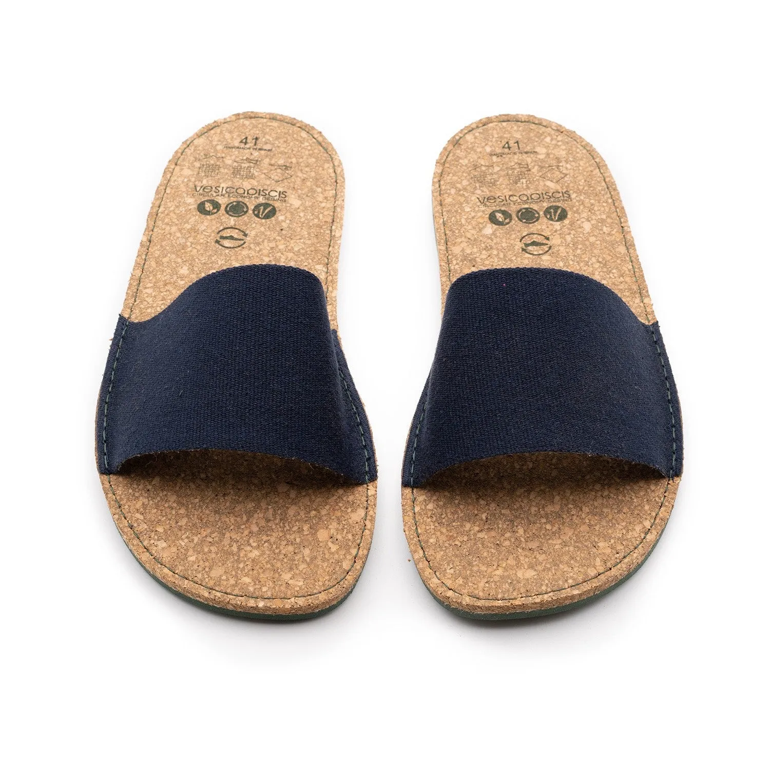 Vegan sandal marine BEA003